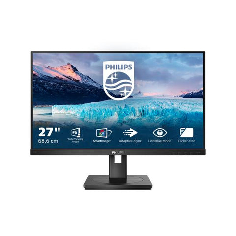 Monitor Philips 272S1M/00 para PC, 68,6 cm [27"], 1920 x 1080 píxeles, Full HD, LCD, negro (Philips S-line 272S1M - Monitor LED - 27" - 1920 x 1080 Full HD [1080p] a 75 Hz - IPS - 250 cd/m² - Relación de contraste 1000:1 - 4 ms - HDMI)