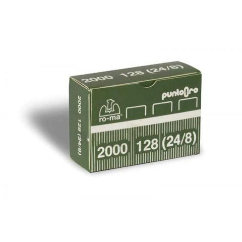 RO-MA PUNTI METALLICI 128 ORO 24/8 MM CONFEZIONE 10.000 PUNTI