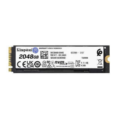 Kingston Technology KC3000 M.2 2048 GB PCI Express 4.0 3D TLC NVMe
