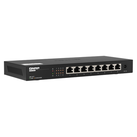 QNAP QSW-1108-8T SWITCH 8 PORTE NON GESTITO 8 x 10/100/1000/2.500 BLACK