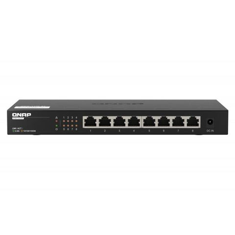 QNAP QSW-1108-8T SWITCH 8 PORTE NON GESTITO 8 x 10/100/1000/2.500 BLACK