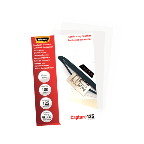 FELLOWES CAPTURE125 POUCH 65X95 mm 125 MY COL. TRASPARENTE CONF 100 Pz.