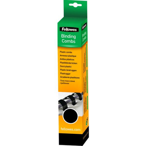 FELLOWES DORSO A SPIRALE IN PLASTICA PASSO 14.28 mm 21 ANELLI DA 12 mm A4 RILEGATURA MIN. 2 MAX 32 FOGLI COL. NERO CONF 25 Pz.