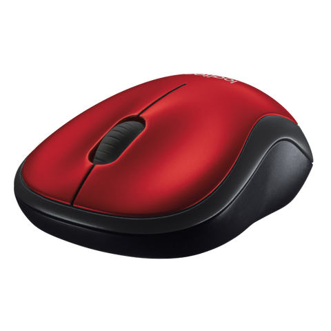LOGITECH M185 MOUSE OTTICO WIRELESS NERO ROSSO