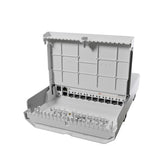 Mikrotik netFiber 9 Gigabit Ethernet [10/100/1000] Supporto Power over Ethernet [PoE] Bianco (Mikrotik netFiber 9 10 Port Fiber Switch SFP SFP+ Ports - CRS310-1G-5S-4S+OUT)