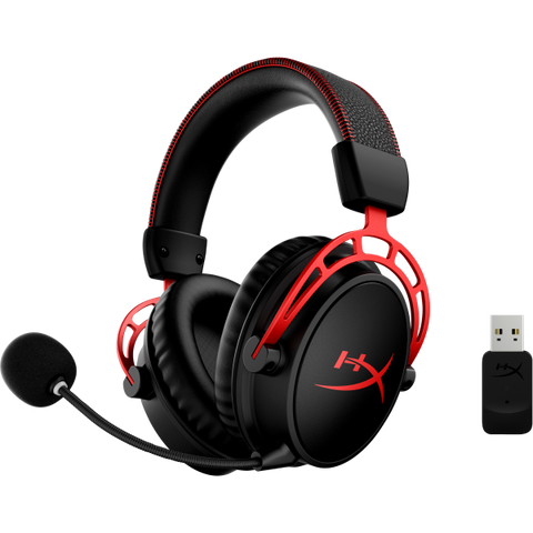 HyperX Cloud Alpha  Cuffie da gaming wireless (nere-rosse)