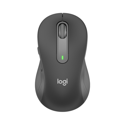 Logitech Signature M650 Grande - Mouse - taglia larga - ottica - 5 pulsanti - senza fili - 2.4 GHz, Bluetooth - ricevitore USB Logitech Logi Bolt - grafite