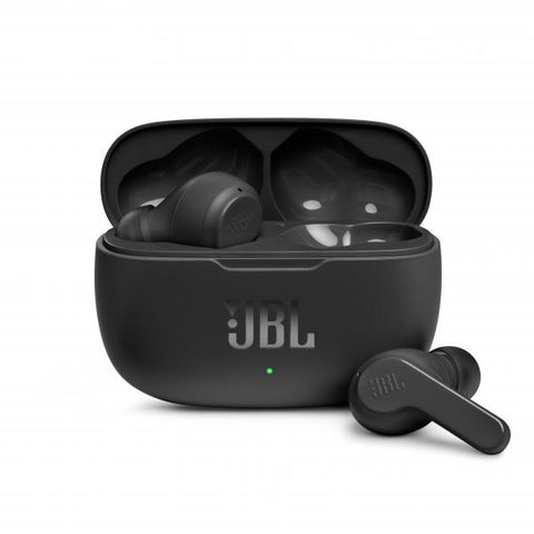 JBL WAVE 200TWS CUFFIE AURICOLARI IN-EAR TRUE WIRELESS BLUETOOTH CON MICROFONO INTEGRATO PROTEZIONE IPX2 CON CUSTODIA DI RICARICA BLACK