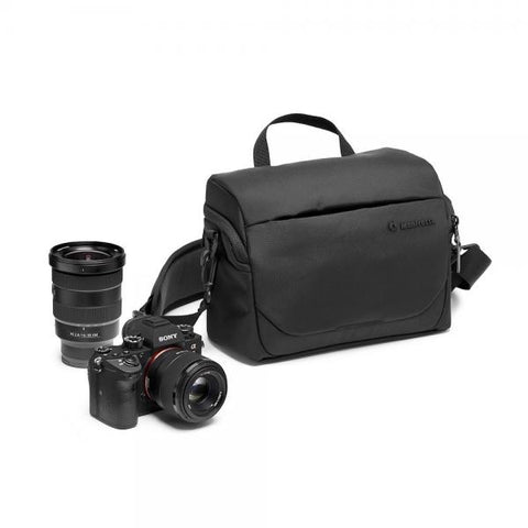 MANFROTTO ADVANCED SHOULDER M III BORSA FOTOGRAFICA IN TESSUTO TECNICO CON TRACOLLA 26.5X12X19.5 CM NERO