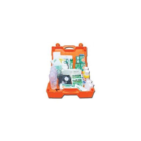 GIMA KIT PRONTO SOCCORSO GRANDE CASSETTA IN PLASTICA 460X345X135 mm CON DOTAZIONE STANDARD ARANCIO