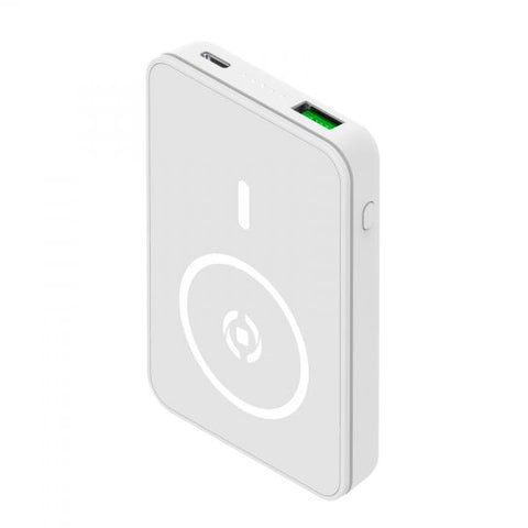 CELLY MAG POWERBANK + CARICBATTERIE WIRELESS PER APPLE iPHONE 5000mAh WHITE
