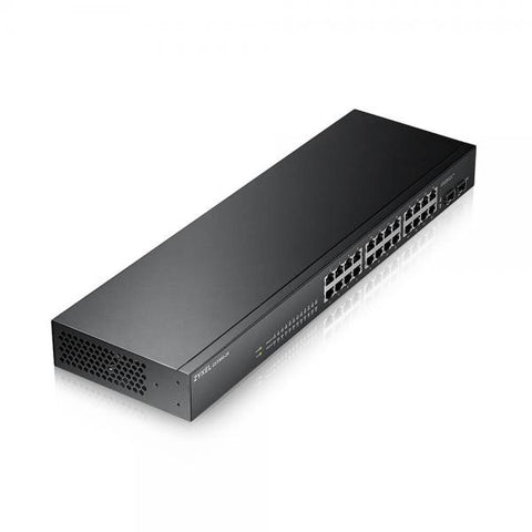Zyxel GS-1900-24 v2 Gestito L2 Gigabit Ethernet [10/100/1000] 1U Nero (24 PORT GBE L2 SMART SWITCH - RACKMOUNT FANLESS V2)