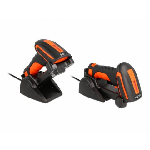 DeLOCK 90556 lettore di codici a barre Lettore di codici a barre portatile 1D/2D CMOS Nero, Arancione