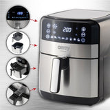 Camry Premium CR 6311 friggitrice Singolo 5 L Indipendente 2500 W Friggitrice ad aria calda Nero, Stainless steel
