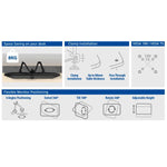 ACT AC8302 supporto da tavolo per Tv a schermo piatto 81,3 cm (32") Morsa/Bullone di ancoraggio Nero