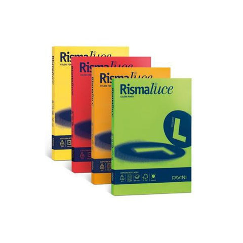 FAVINI RISMALUCE RISMA 200 FOGLI A4 6 COLORI FORTI ASSORTITI 140GR/M2 (A65X214)