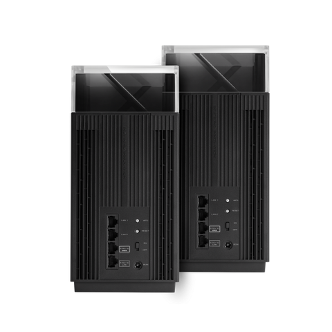 ASUS ZenWiFi Pro XT12[2-PK] Banda tripla [2.4 GHz/5 GHz/5 GHz] Wi-Fi 6 [802.11ax] Nero 4 Interno (Asus [ZenWiFi Pro XT12] AX11000 Tri-Band Mesh Wi-Fi 6 Routers, 2 Pack, AiMesh Tech, 2.5G WAN, 2.5G LA