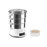 Tefal Convenient Series Deluxe VC502D10 pentola a vapore 3 cestello/i Superficie piana 900 W Acciaio inossidabile, Bianco