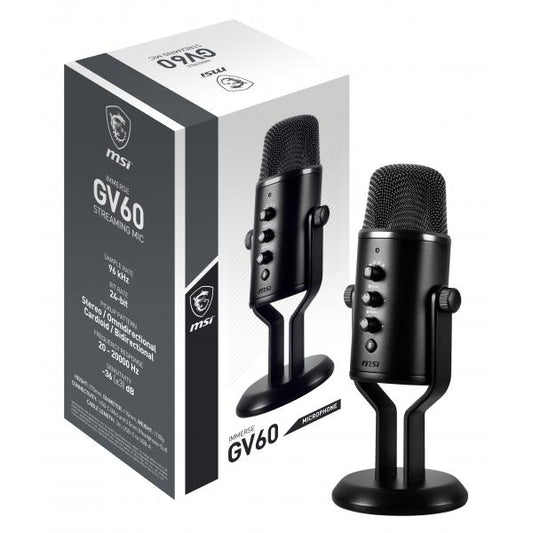 MSI PER IMMERSE GV60 STREAMING MIC Nero Microfono per console di gioco