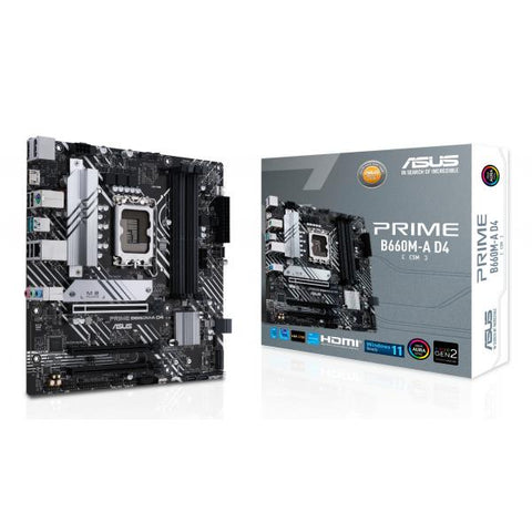ASUS PRIME B660M-A D4-CSM Intel B660 LGA 1700 micro ATX (ASUS PRIME B660M-A D4-CSM - motherboard - micro ATX - LGA170)