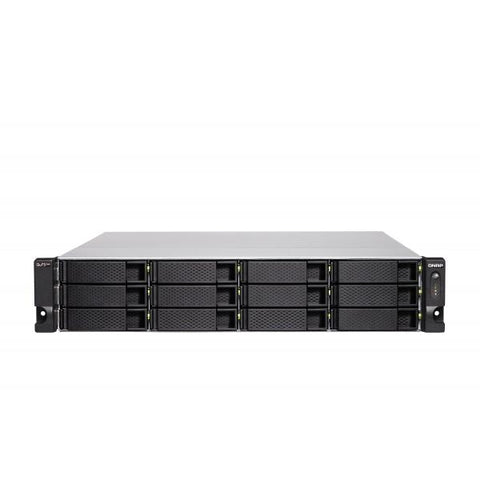QNAP TS-H1886XU-RP-R2 NAS Armadio [3U] Intel Xeon D D-1622 32 GB DDR4 0 TB QuTS hero Nero, Grigio (QNAP TS-h1886XU-RP R2 - Server NAS - 18 alloggiamenti - montabile in rack - SATA 6Gb/s - RAID 0,
