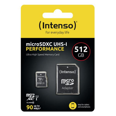 Intenso microSD 512GB UHS-I Perf CL10 Performance Classe 10