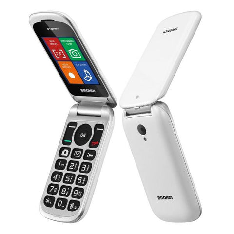 BRONDI STONE+ 2.4" DUAL SIM WHITE ITALIA SENIOR PHONE