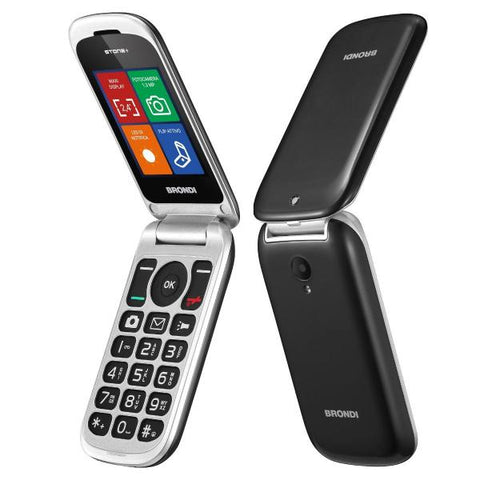 BRONDI STONE+ 2.4" DUAL SIM BLACK ITALIA SENIOR PHONE