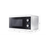 SHARP YC-MG01EW FORNO A MICROONDE CON GRILL 20L 800W MECCANICO 5 LIVELLI DI POTENZA ILLUMINAZIONE INTERNA BIANCO