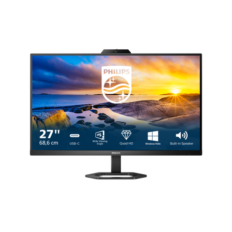 Monitor Philips serie 5000 27E1N5600HE/00 para PC, 68,6 cm [27], 2560 x 1440 píxeles, Quad HD LCD, negro (Philips 27E1N5600HE - Serie 5000 - monitor LED - 27" - 2560 x 1440 QHD a 75 Hz - IPS - 300 cd/m² - 100