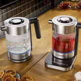 Graef WK300 bollitore elettrico 1 L 2000 W Nero, Acciaio inossidabile, Trasparente