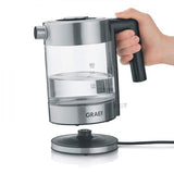 Graef WK300 bollitore elettrico 1 L 2000 W Nero, Acciaio inossidabile, Trasparente
