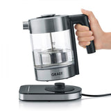 Graef WK350 bollitore elettrico 1 L 2000 W Nero, Acciaio inossidabile, Trasparente