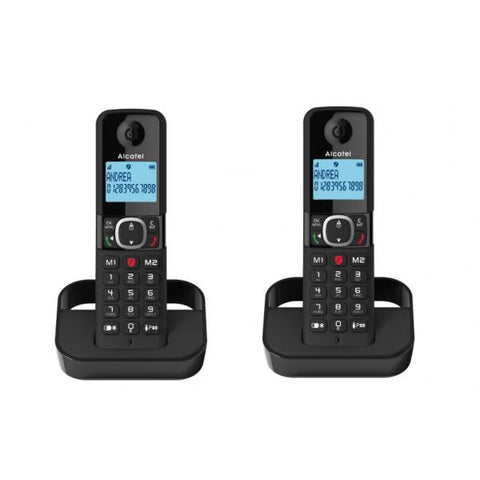 Alcatel F860 DUO EU Telefono DECT Identificatore di chiamata Nero