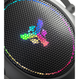 ITEK H500 CUFFIE GAMING CON MICROFONO REMOVIBILE SURROUND 7.1 VIRTUALE CANCELLAZIONE RUMORE ESTERNO ILLUMINAZIONE LED RGB ADATTI PER PC E CONSOLE NERO.