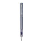 PARKER VECTOR XL PENNA STILOGRAFICA PENNINO M FUSTO ARGENTO BLU PUNTALE CROMATO INCHIOSTRO BLU CONFEZIONE REGALO