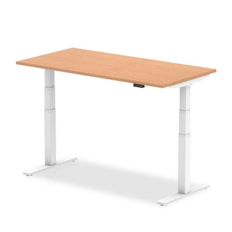 Dynamic Air Colore quercia, Bianco (Dynamic Air 1800 x 800mm Height Adjustable Desk Oak Top White Leg HA01040 DD)