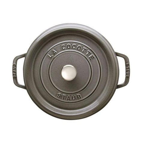 Staub 40500-246-0 padella 3,8 L Rotondo Grafite, Grigio