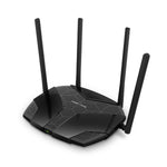 MERCUSYS MR80X ROUTER WI-FI 6 DUAL-BAND AX3000 2.4/5GHz 3 PORTE LAN GIGABIT 1 PORTA WAN GIGABIT- 4 ANTENNE FISSE DESKTOP NERO