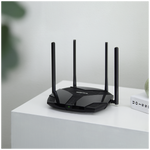 MERCUSYS MR80X ROUTER WI-FI 6 DUAL-BAND AX3000 2.4/5GHz 3 PORTE LAN GIGABIT 1 PORTA WAN GIGABIT- 4 ANTENNE FISSE DESKTOP NERO