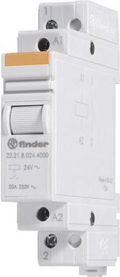 Finder Industrierelais 1 St. 22.23.8.024.4000 Nennspannung: 24 V/AC Schaltstrom (max.): 20 A 1 Schlieer, 1 ffner (22.23.8.024.4000)