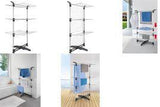 metaltex Turm-Wschetrockner Ciclone VARIO, 3 Etagen Farbe: silber/schwarz, Material: Aluminiun beschichtet, - 1 Stck (405871010)
