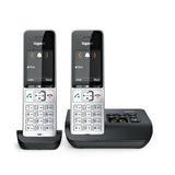 Gigaset COMFORT 500A duo Telefono analogico/DECT Identificatore di chiamata Nero, Argento