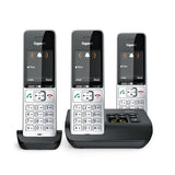 Gigaset 500A Comfort Trio - Schnurlostelefon - Anrufbeantworter - ECO DECT\GAP\CAT-iq - Silver Black + 2 zustzliche Handsets (L36852-H3023-B111)