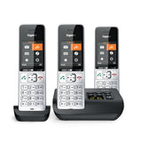Gigaset 500A Comfort Trio - Schnurlostelefon - Anrufbeantworter - ECO DECT\GAP\CAT-iq - Silver Black + 2 zustzliche Handsets (L36852-H3023-B111)