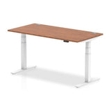 Dynamic Air Noce, Bianco (Dynamic Air 1600 x 800mm Height Adjustable Desk Walnut Top Cable Ports White Leg HA01107 DD)