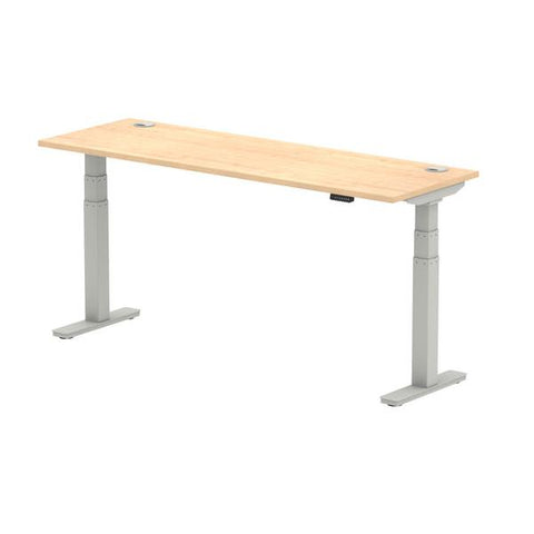 Dynamic Air Slimline Colore acero, Argento (Dynamic Air 1800 x 600mm Height Adjustable Desk Maple Top Cable Ports Silver Leg HA01136 DD)