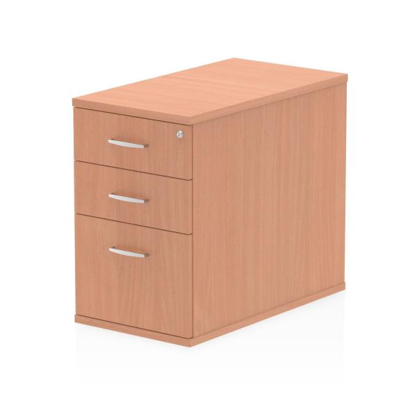 Dynamic I000071 cassettiera ufficio Faggio Truciolare rivestito di melamina [MFC] (Impulse 800mm Deep 3 Drawer Desk High Pedestal Beech I000071 DD)
