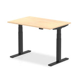 Dynamic Air Nero, Colore acero (Dynamic Air 1200 x 800mm Height Adjustable Desk Maple Top Black Leg HA01197 DD)