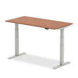 Dynamic Air Argento, Noce (Dynamic Air 1400 x 800mm Height Adjustable Desk Walnut Top Silver Leg HA01006 DD)